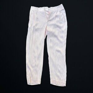GAP Blush Pink Pleated Tapered Trousers Size 4R
